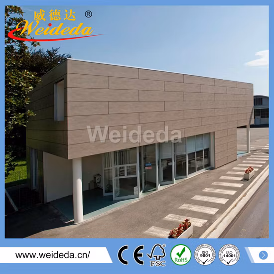 Los paneles de pared exterior laminan el acuerdo del tablero de HPL de la resina fenólica